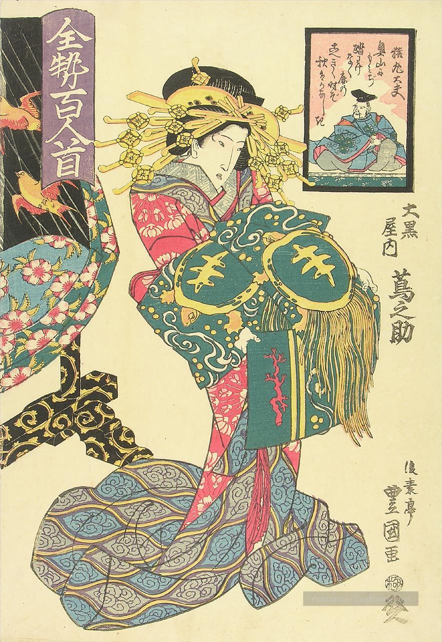 couran Utagawa Toyokuni japonais Peintures à l'huile
